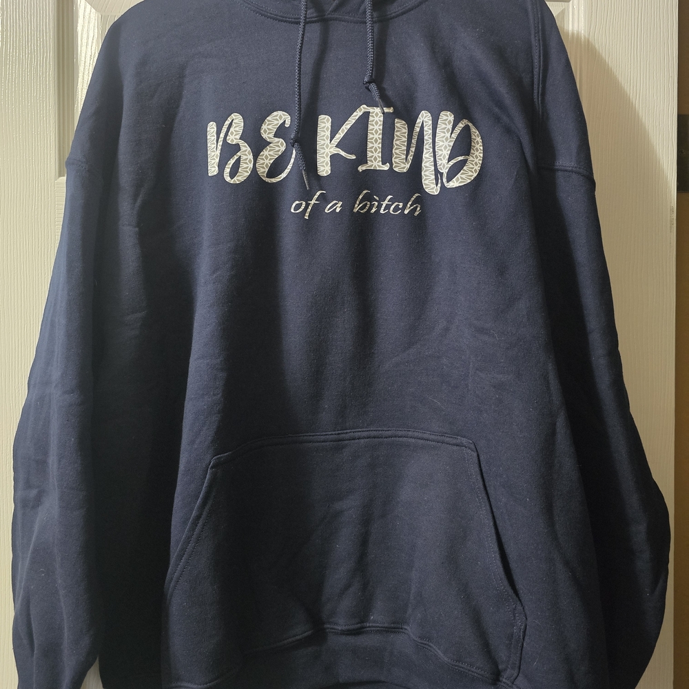Gildan Dark Blue Graphic Hoodie
